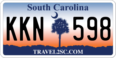 SC license plate KKN598