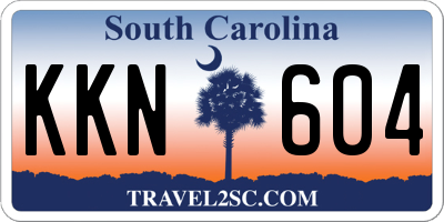 SC license plate KKN604