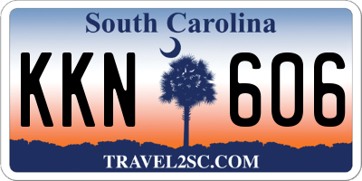 SC license plate KKN606