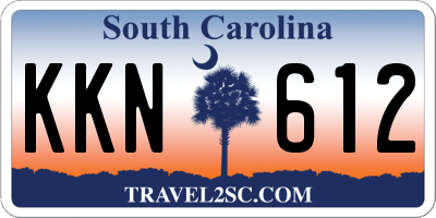 SC license plate KKN612