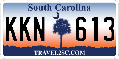 SC license plate KKN613