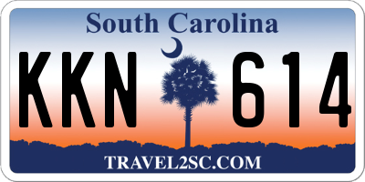 SC license plate KKN614