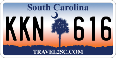 SC license plate KKN616