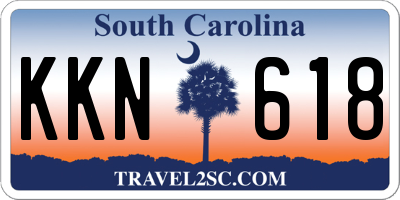 SC license plate KKN618