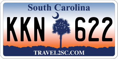 SC license plate KKN622