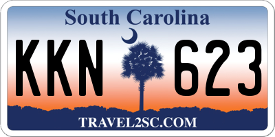 SC license plate KKN623