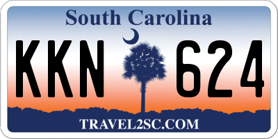 SC license plate KKN624