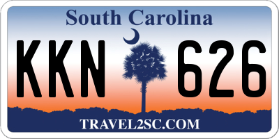 SC license plate KKN626