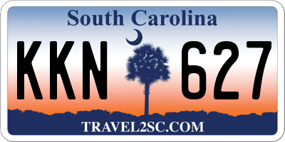 SC license plate KKN627