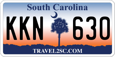 SC license plate KKN630