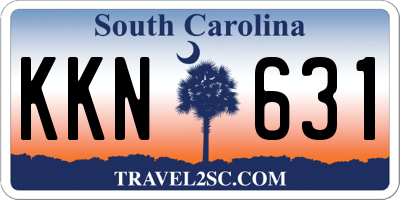 SC license plate KKN631