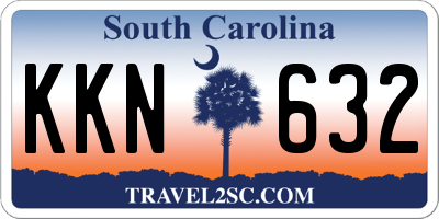 SC license plate KKN632