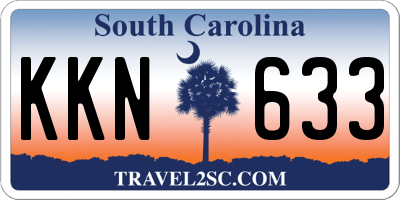 SC license plate KKN633