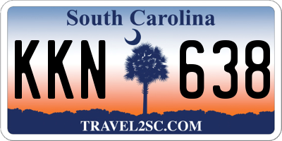SC license plate KKN638