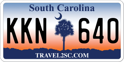 SC license plate KKN640