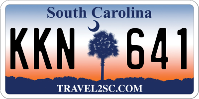 SC license plate KKN641