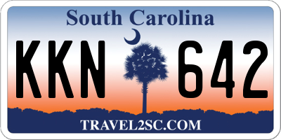 SC license plate KKN642