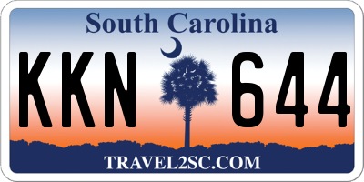 SC license plate KKN644