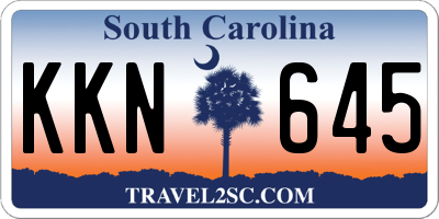 SC license plate KKN645