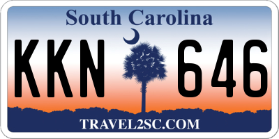 SC license plate KKN646
