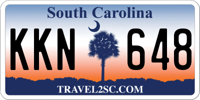 SC license plate KKN648