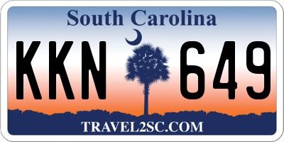 SC license plate KKN649