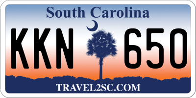 SC license plate KKN650
