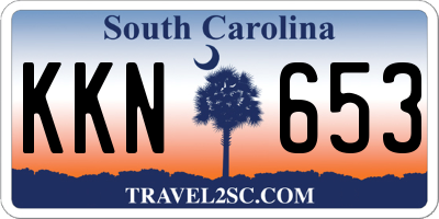 SC license plate KKN653