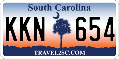 SC license plate KKN654