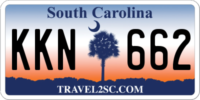 SC license plate KKN662