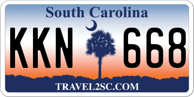 SC license plate KKN668