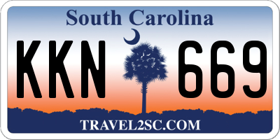 SC license plate KKN669