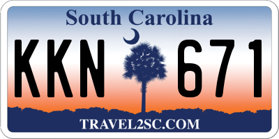 SC license plate KKN671
