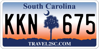 SC license plate KKN675