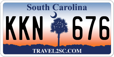 SC license plate KKN676