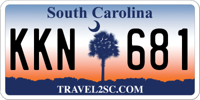 SC license plate KKN681