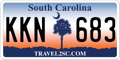 SC license plate KKN683