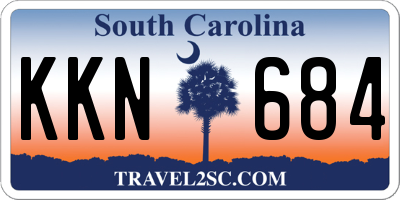 SC license plate KKN684