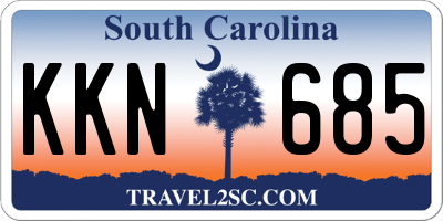 SC license plate KKN685