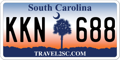 SC license plate KKN688