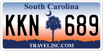 SC license plate KKN689