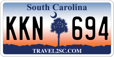 SC license plate KKN694
