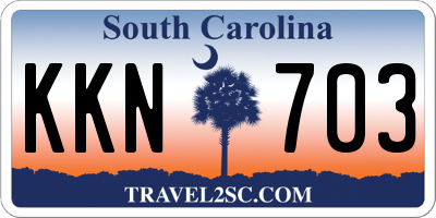 SC license plate KKN703