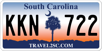 SC license plate KKN722