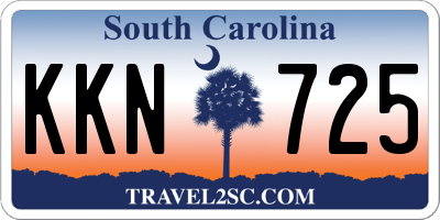SC license plate KKN725