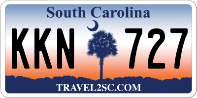 SC license plate KKN727