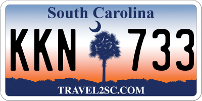 SC license plate KKN733