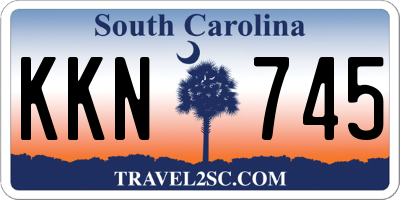 SC license plate KKN745