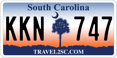 SC license plate KKN747