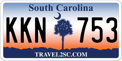 SC license plate KKN753